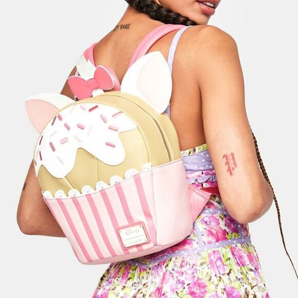 Loungefly The Arisocats Marie Sweets Cupcake Mini Backpack NWT - Picture 1 of 14